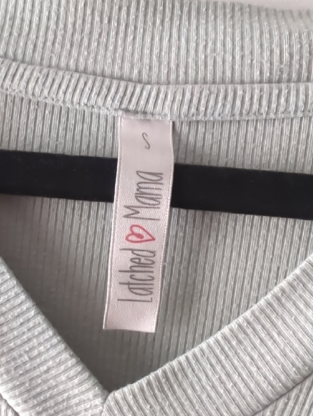 Latched Mama Light Sage Ribbed V-Neck Layered Tunic - Picture 2 of 3